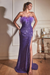 A-Line/Princess Evening Dress  Sleeveless Floor-Length Strapless With Side Split
