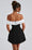 A Line/Princess Party Dresses Colorblock Cocktail Dress Short/Mini Off The Shoulder Sleeveless With Bow Homecoming
