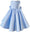 A-Line/Princess Little Girl Dresses Scoop Neckline Knee Length Pearl-Embellished Collar  Elegant Satin Girl Dress with Bowknot