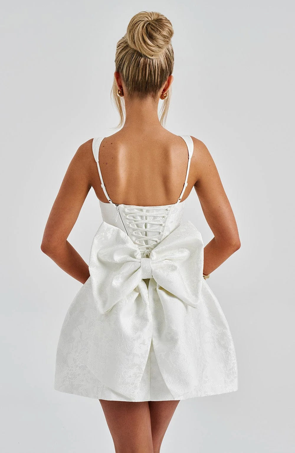 A Line/Princess Christmas Party Dresses Short/Mini Spaghetti Straps Sleeveless With Detachable Bow Cocktail