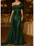 Sequin Mermaid / Trumpet Evening Gown Elegant Formal Dress Formal Wedding Floor Length Sleeveless Off Shoulder Sequined