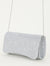 Women's Silver Glitter Evening Clutch Purse – Elegant Shoulder Bag with Chain Strap for Cocktail, Wedding & Formal Events