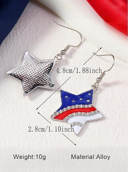 United States 250th Anniversary Women's Patriotic American Flag Earrings for 4th of July and National Holidays