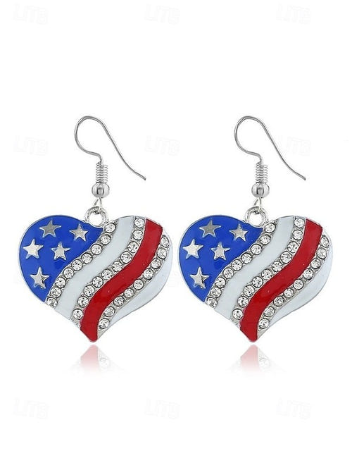 United States 250th Anniversary Women's Patriotic American Flag Earrings for 4th of July and National Holidays