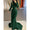 Mermaid Evening Gown Sequin Elegant Dress Formal Sweep / Brush Train Long Sleeve High Neck Satin with Pearls Masquerade Dress