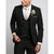 Men's Wedding Suits Notch Black Pink Prom Solid Colored Tailored Fit 3 Piece Single Breasted Two-buttons
