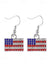 United States 250th Anniversary Women's Patriotic American Flag Earrings for 4th of July and National Holidays