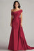 Trumpet/Mermaid Satin Off-the-Shoulder Sleeveless Floor-Length Evening Dress With Pleats