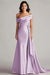 Trumpet/Mermaid Satin Off-the-Shoulder Sleeveless Floor-Length Evening Dress With Pleats