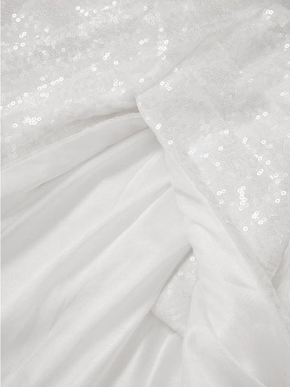Mermaid Evening Gown Sequin Dress Prom Sweep / Brush Train  Sleeveless Off The Shoulder Satin with Slit Masquerade Dress