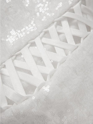 Mermaid Evening Gown Sequin Dress Prom Sweep / Brush Train  Sleeveless Off The Shoulder Satin with Slit Masquerade Dress