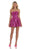 A Line Christmas Party Dresses Sequins Short/Mini Spaghetti Straps Sleeveless Homecoming Open Back