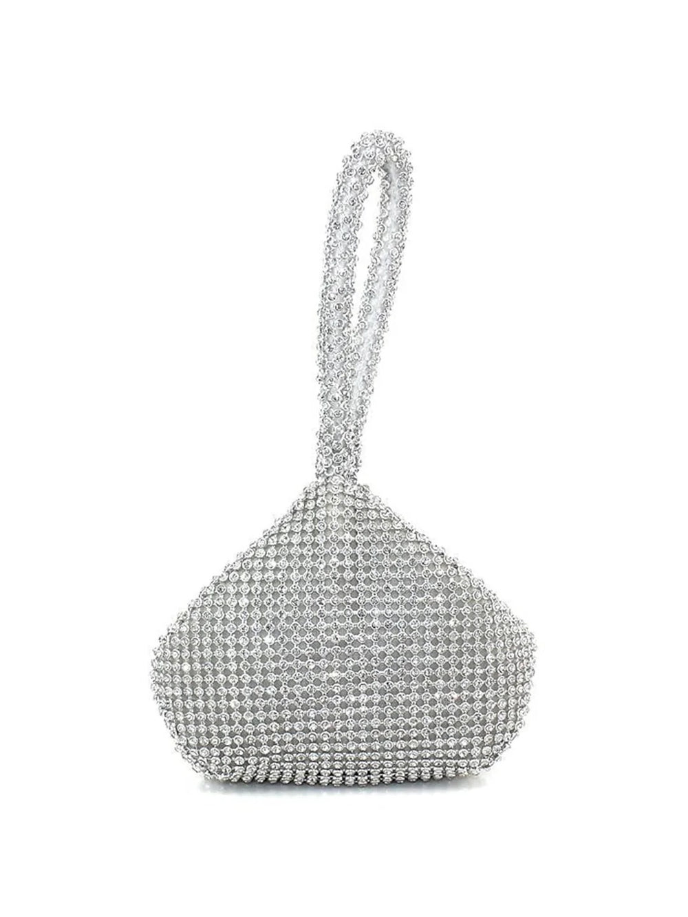 Silver Evening Rhinestone Clutch bag  for Wedding & Party