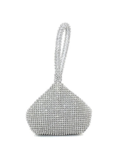 Silver Evening Rhinestone Clutch bag  for Wedding & Party