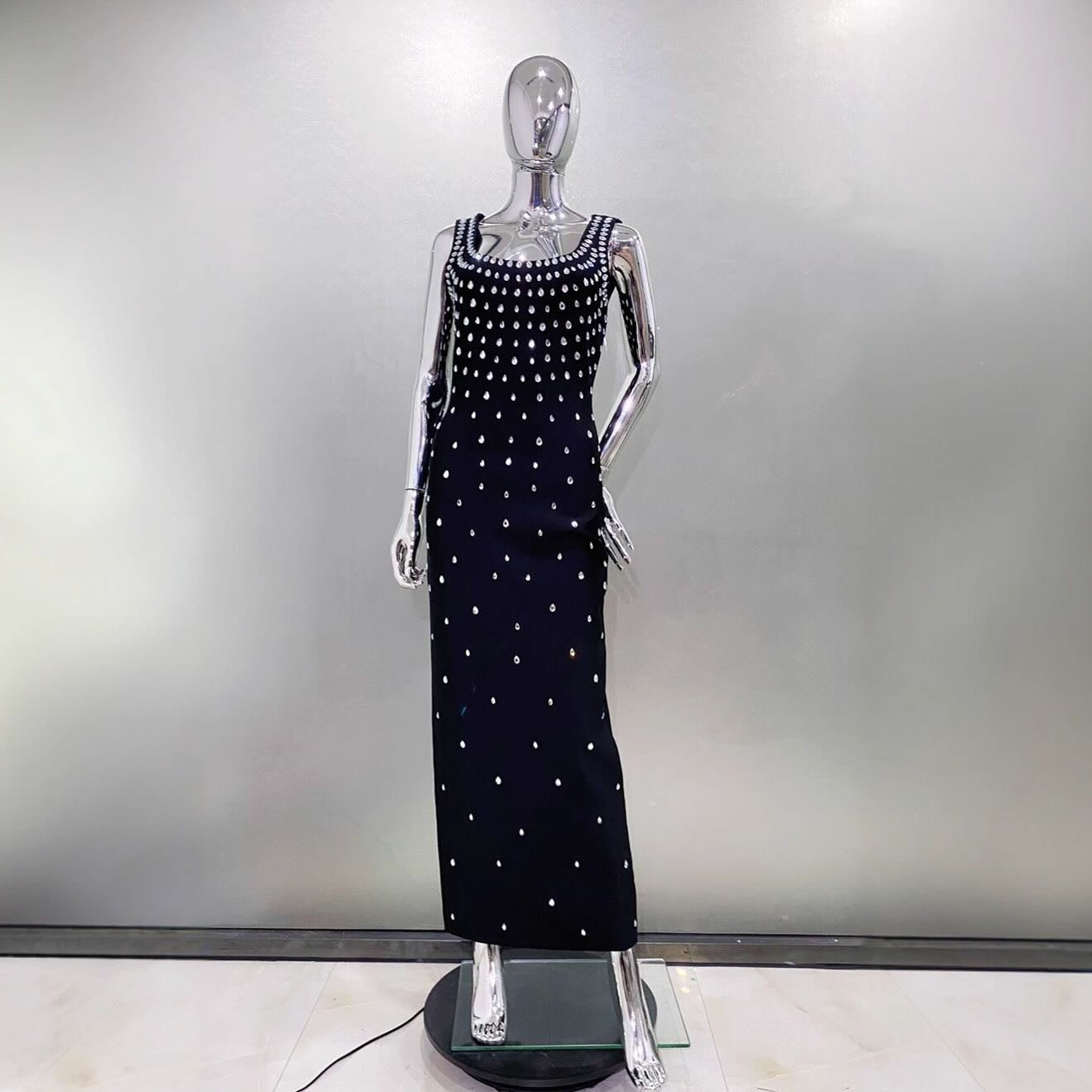 Mermaid Cocktail Dress Rhinestone Party Sleeves Ankle Length Off The Shoulder Crepe