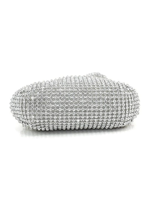 Silver Evening Rhinestone Clutch bag  for Wedding & Party