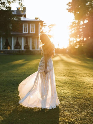 Mermaid Evening Gown Sequin Dress Prom Sweep / Brush Train  Sleeveless Off The Shoulder Satin with Slit Masquerade Dress