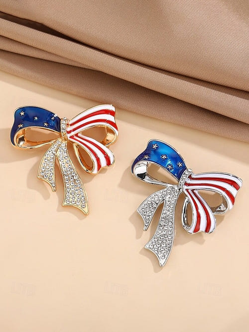 Women's USA Independence Day Alloy Pins Set – Multi-Style Patriotic Pins