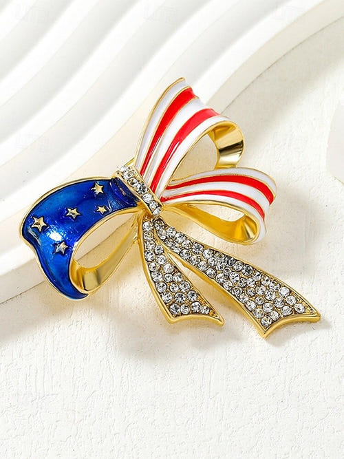Women's USA Independence Day Alloy Pins Set – Multi-Style Patriotic Pins