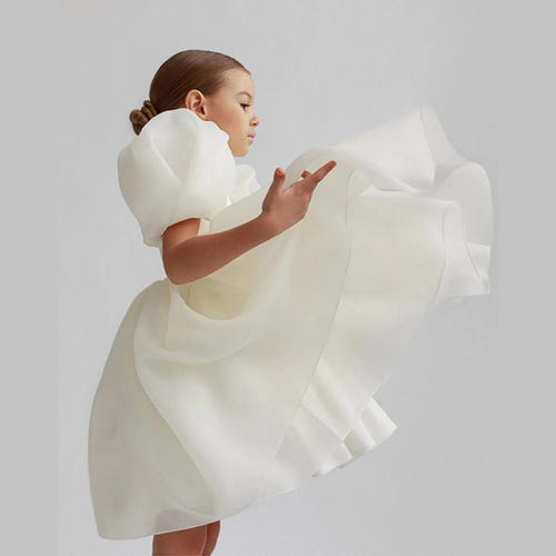 A-Line/Princess Scoop Flower Girl Dresses With Bowknot