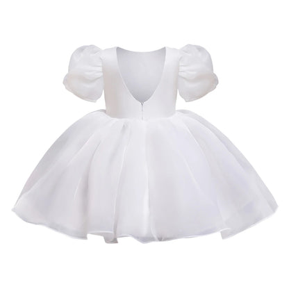 A-Line/Princess Scoop Flower Girl Dresses With Bowknot