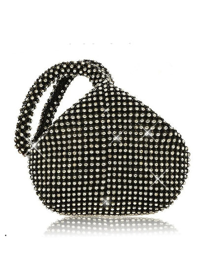 Silver Evening Rhinestone Clutch bag  for Wedding & Party