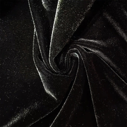 Sheath/Column Evening Dress Elegant Dress Formal Mother Of The Bride Dress Floor Length Long Sleeve Stand Collar Velvet with Pleats