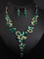 Luxury 1 set 3 Pieces Jewelry Earrings Necklace For Women's Wedding Gemstone Pendant Necklace Set